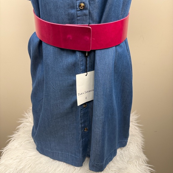 NEW Tara jarmon hot pink thick leather belt small - Picture 6 of 9